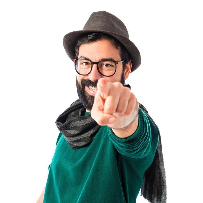 شخص يشير الي الامام