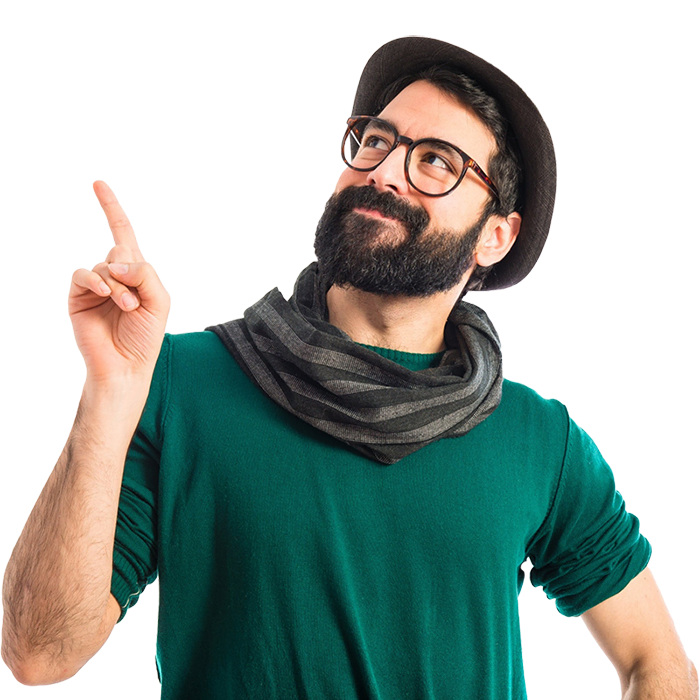 شخص ينظر الي الاعلي